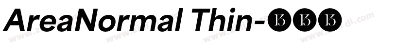 AreaNormal Thin字体转换